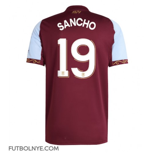 Camiseta Aston Villa Jadon Sancho #19 Primera Equipación 2025-26 manga corta Camiseta Aston Villa Jadon Sancho #19 Primera Equipación 2025-26 manga corta